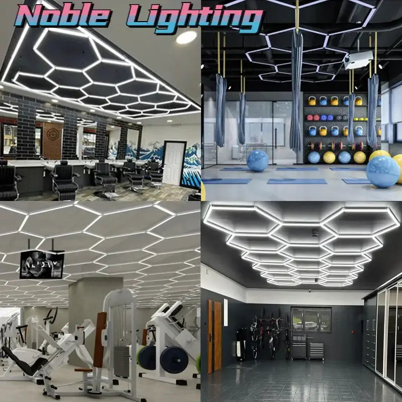 Modern geometric 6500k led hexagrid – workshop ceiling light panel