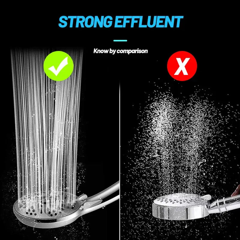 Chrome 9-function high pressure handheld shower head bathroom spray