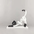 Pink & black decorbites abstract cat sculpture bedroom art