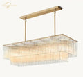 Modern brass amadeo crystal led chandelier dining room pendant light