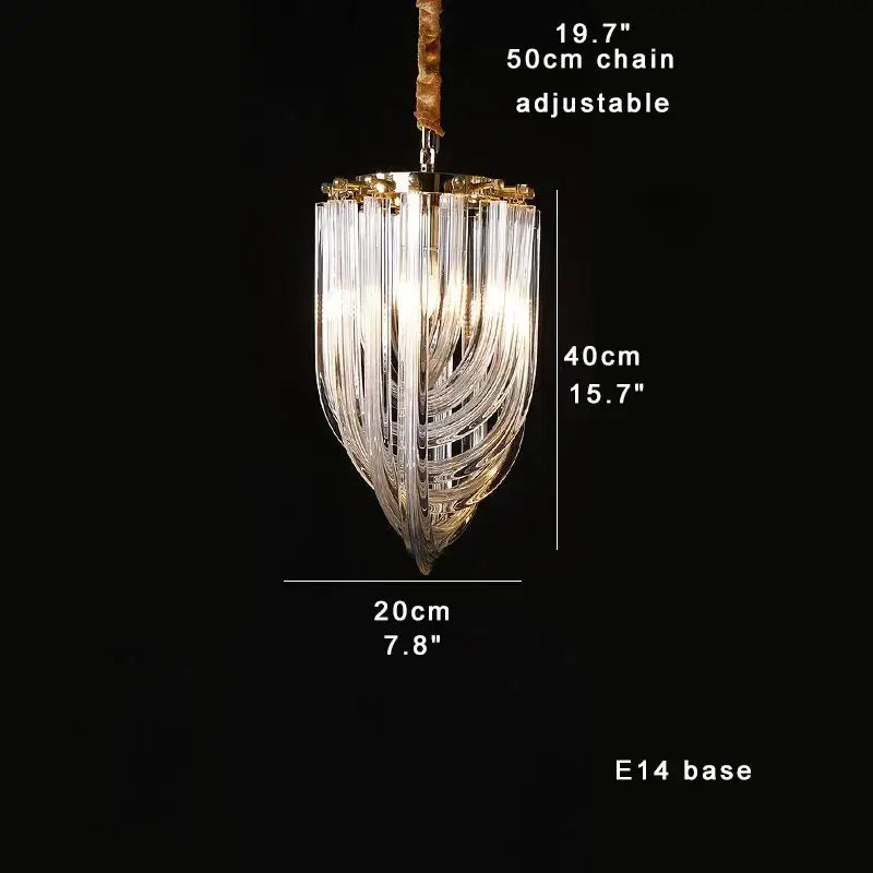 Luxury black gold crystal glass pendant lights for dining room