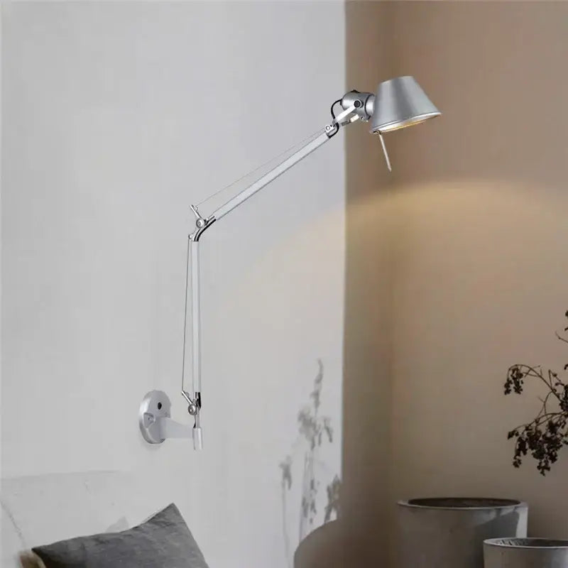 DecorBites™ Black Silver Rotatable Wall Light with Switch for Study Office Living Room