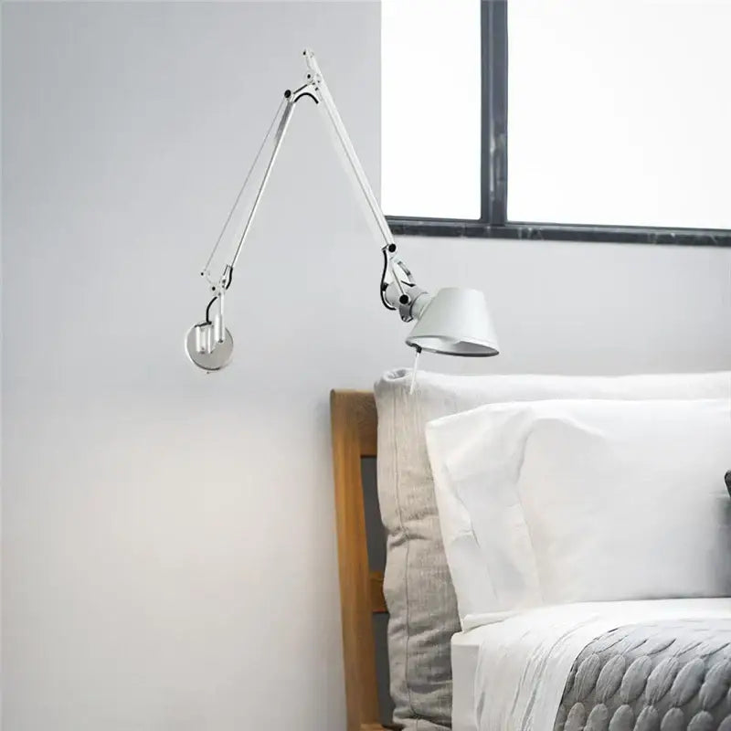 DecorBites™ Black Silver Rotatable Wall Light with Switch for Study Office Living Room
