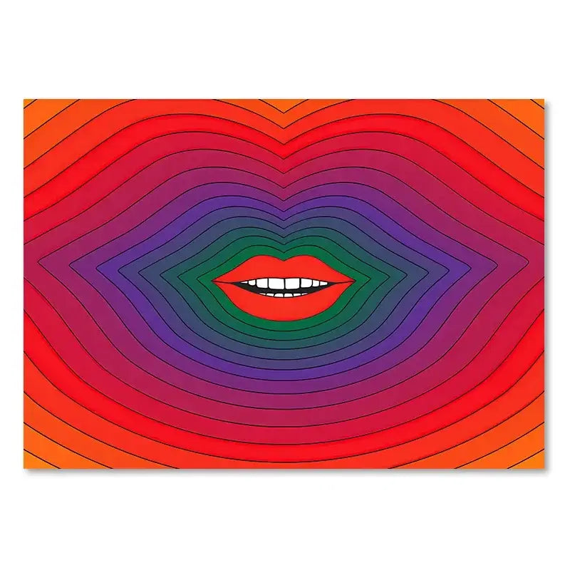 Boho sunset rainbow forest art prints – living room canvas decor
