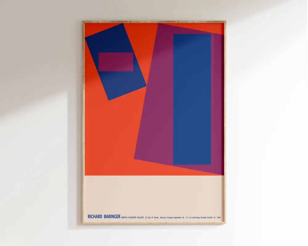 Bauhaus black & orange bright geometric canvas – living room wall art