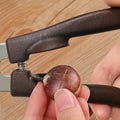 Green & brown chestnut clip peeler kitchen nut tool pliers