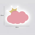 Whimsical crown clouds rocket night light bedroom wall sconce