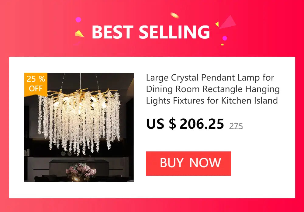 Modern chrome rectangular crystal chandelier dining room light fixture