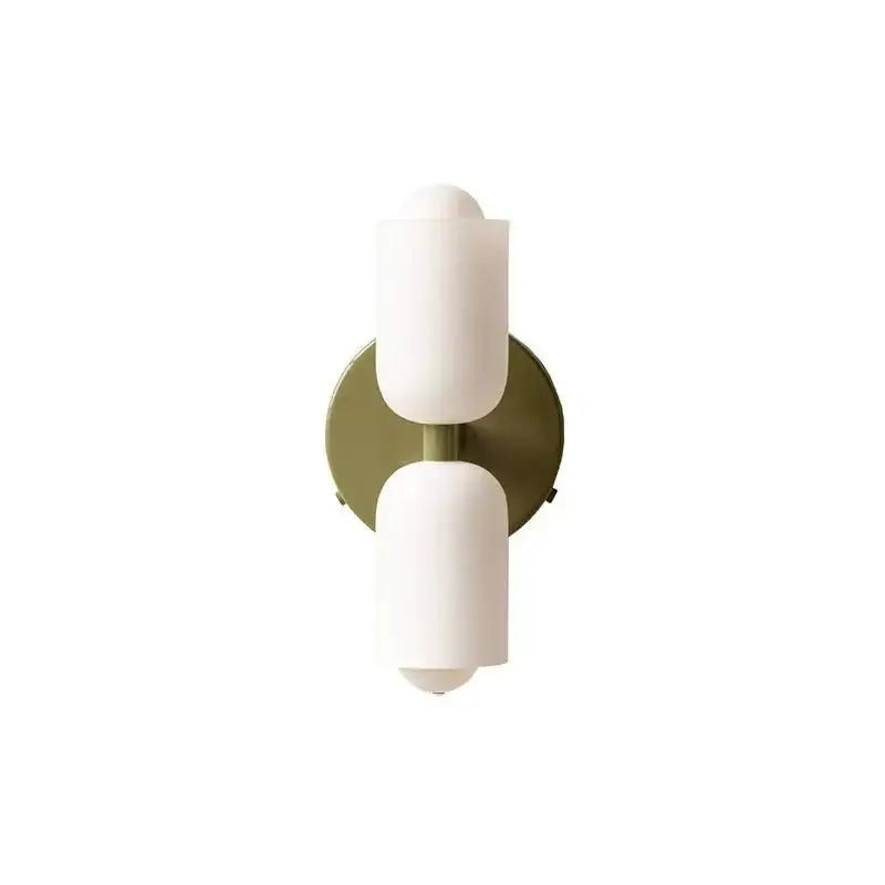 Modern olive & cream wall sconce bedroom light