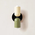 Modern olive & cream wall sconce bedroom light