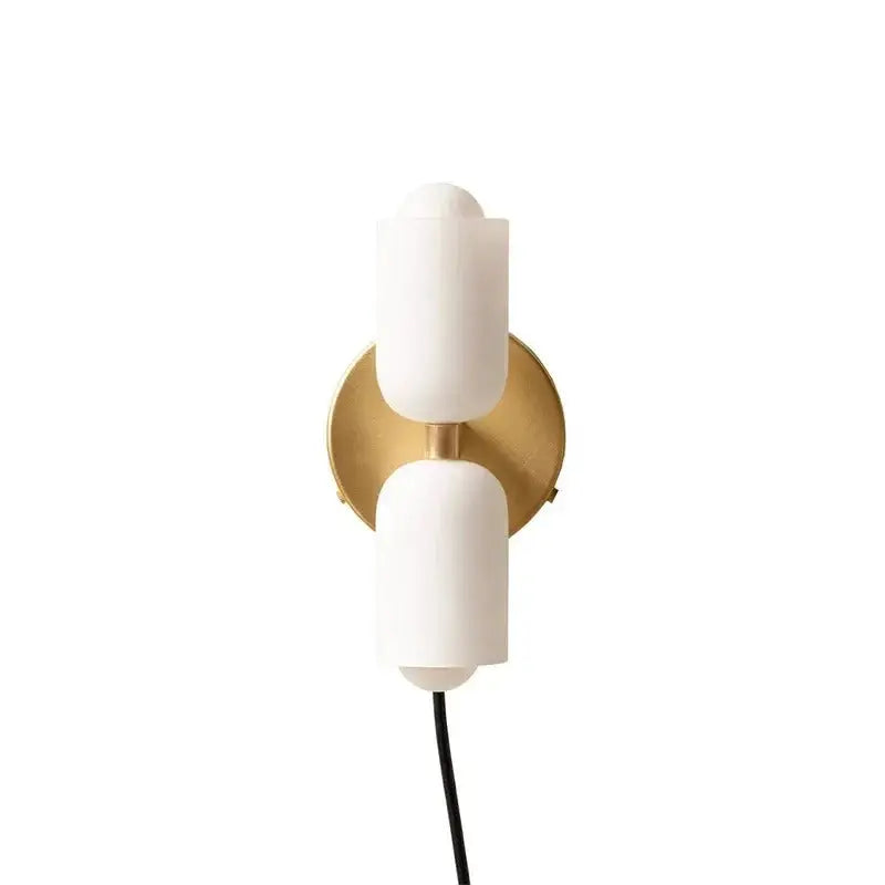Modern olive & cream wall sconce bedroom light