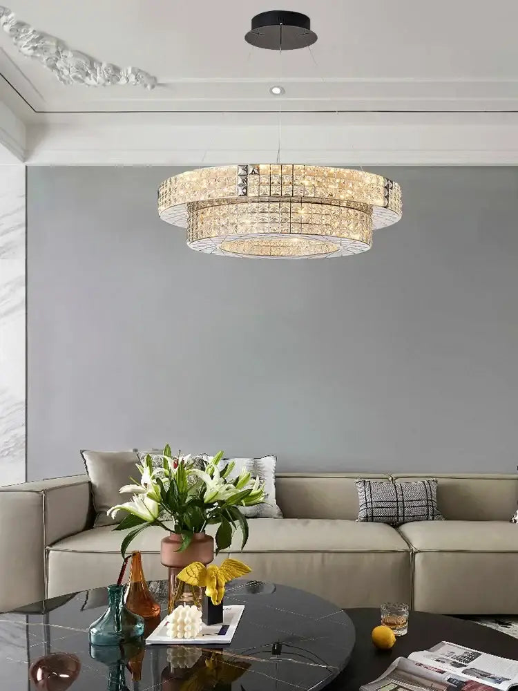 Modern black and chrome decorbites crystal chandelier dining room light