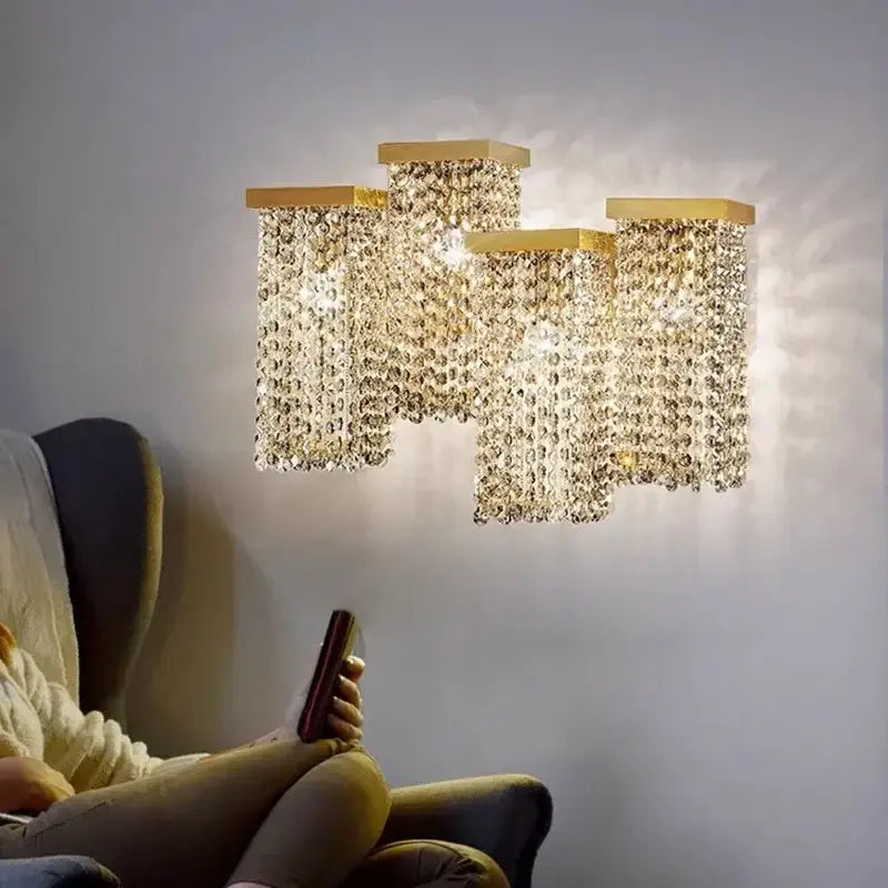 Modern gold decorbites crystal chandelier dining room island light