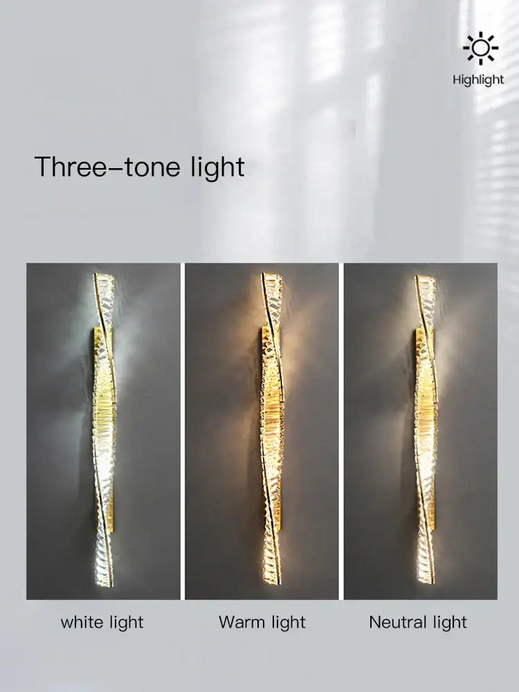 Glamorous gold crystal luxe wall sconce bedroom lighting