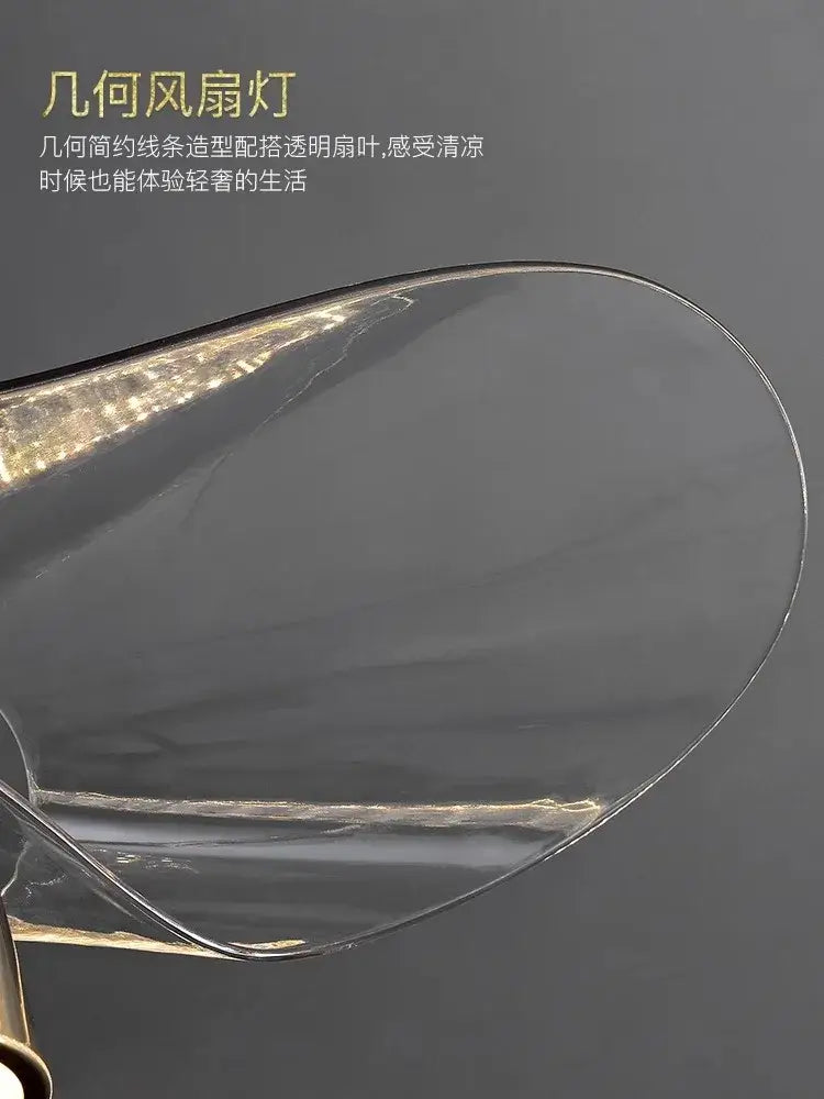Luxury gold crystal ceiling fan living room light with remote