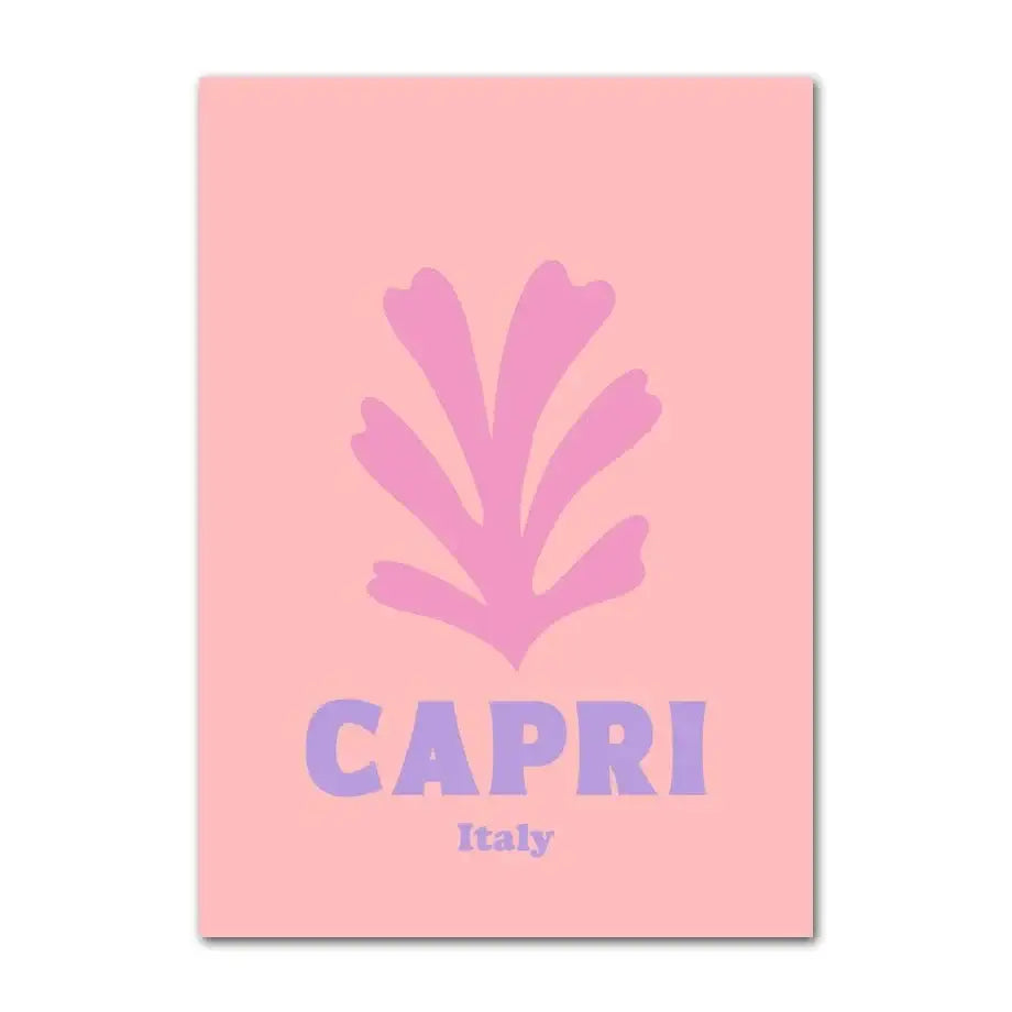 Danish pastel pink & yellow peace sign flower canvas bedroom wall art