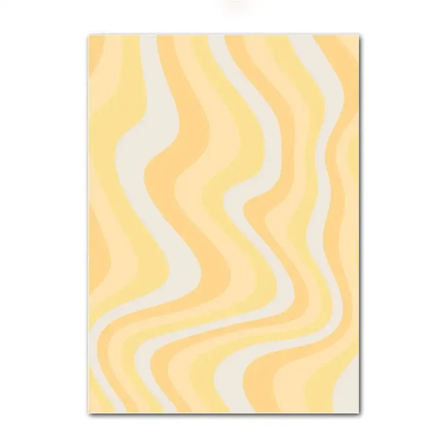 Danish pastel pink & yellow peace sign flower canvas bedroom wall art