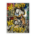 Graffiti disney marvel donald duck framed canvas art living room decor