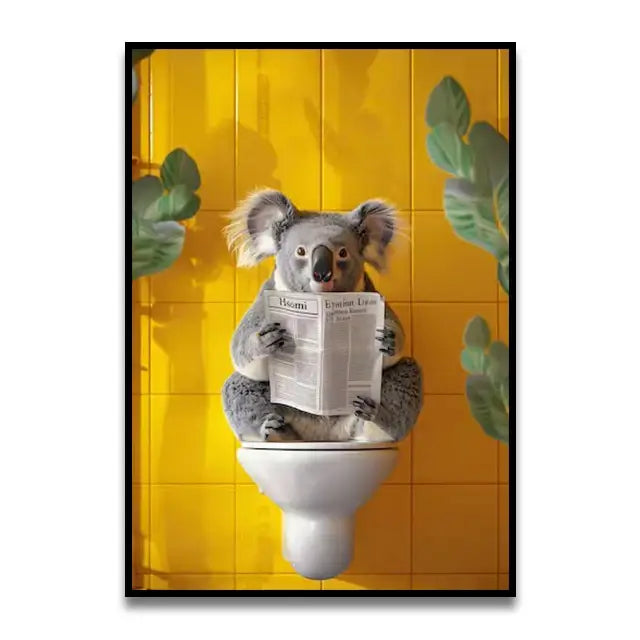 Funny christmas gingerbread man bathroom canvas wall art