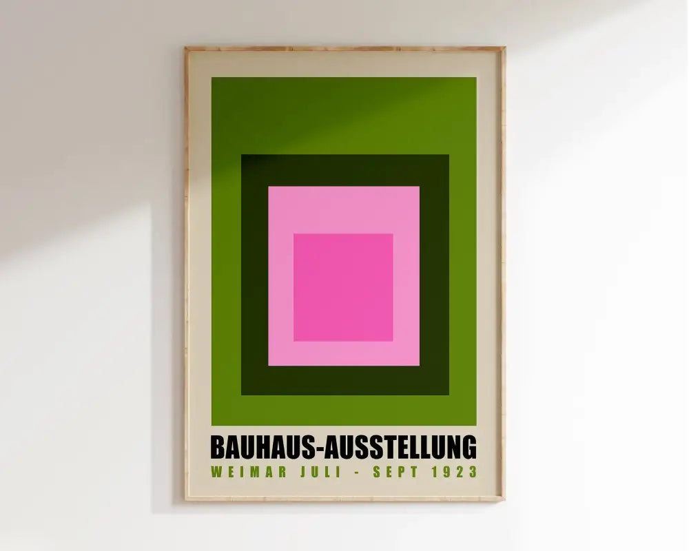 Geometric bauhaus canvas print – living room modern wall art