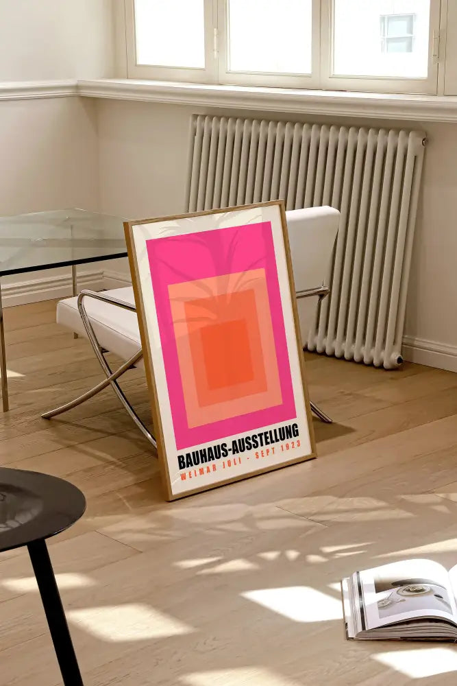 Colorful geometric bauhaus canvas prints – living room wall decor
