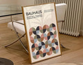Pastel geometric bauhaus canvas wall art for living room