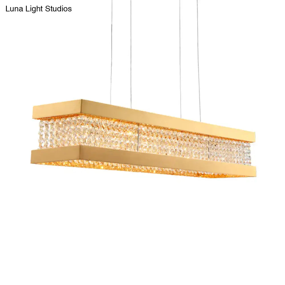Contemporary gold crystal pendant light – dining room 110v-120v lamp