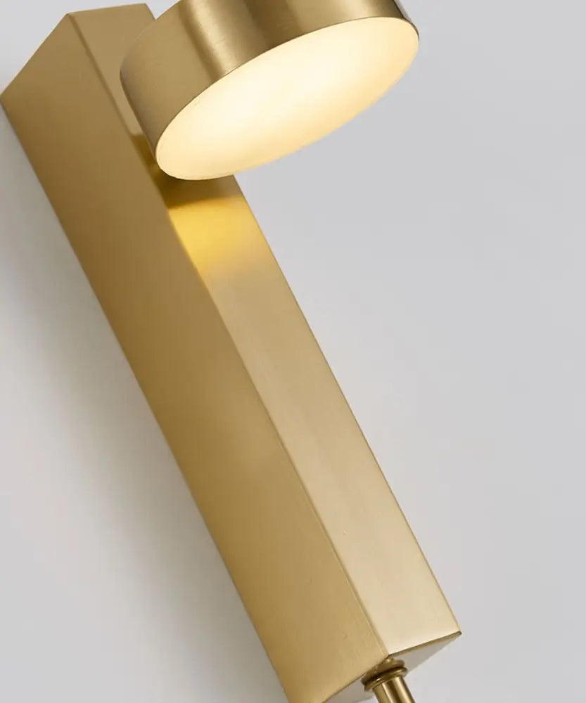 Minimalist black & brushed brass wall lamps bedroom dimmer switch