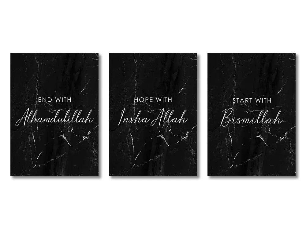 Modern gold & white ayatul kursi quran canvas prints living room art