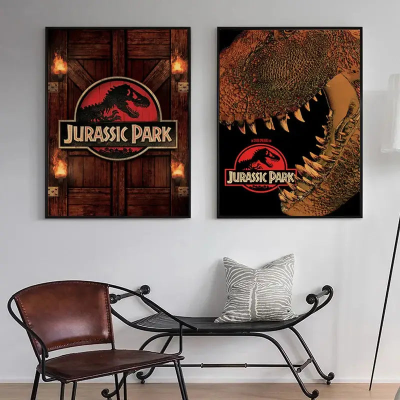 Jurassic park mosquito amber stone dinosaur canvas living room art
