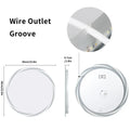 Modern led backlit round bathroom mirror with dual glow rings