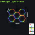 Rgb customizable led hex garage light with remote control