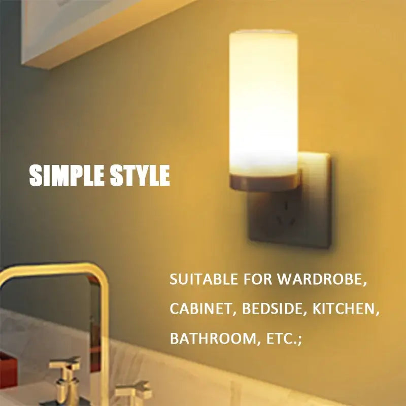 Modern cylindrical yellow led night light bedroom wall lamp dimmable