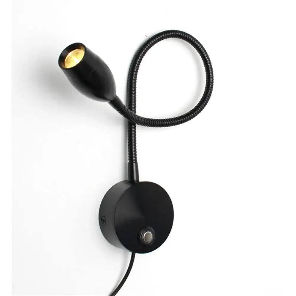 Flexible led reading light silver gold & black bedroom desk lamp
