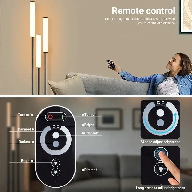 Modern black decorbites led shelf floor lamp for living room