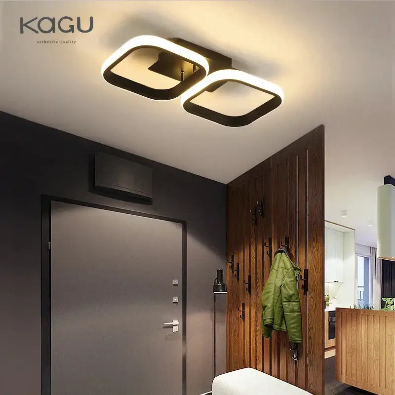 Modern black & white led surface mounted ceiling lights aisle