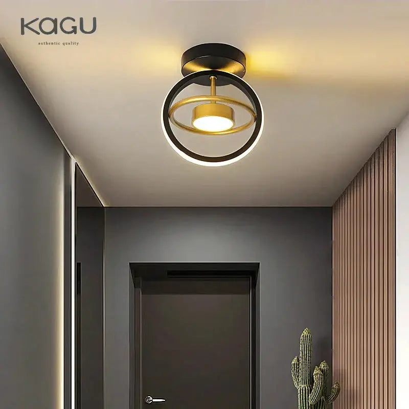 Modern black & white led surface mounted ceiling lights aisle