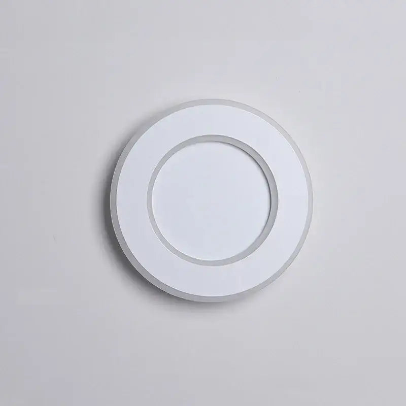 Modern black & white touch switch wall light bedroom ring lamp
