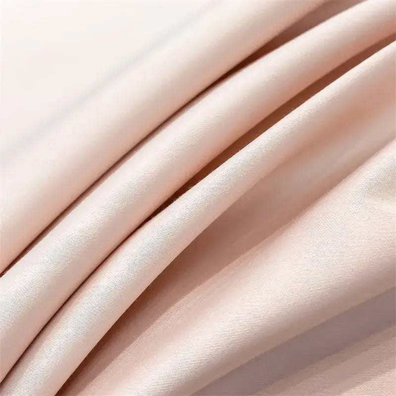 Luxurious white satin egyptian cotton duvet cover bedroom bedding set