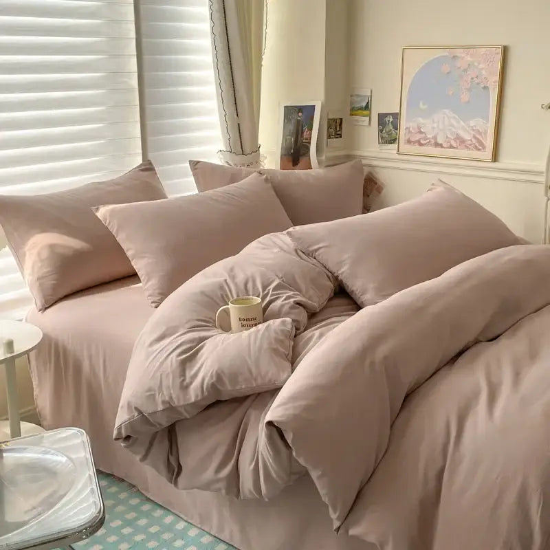 Luxurious white & dark gray duvet cover bedding set bedroom