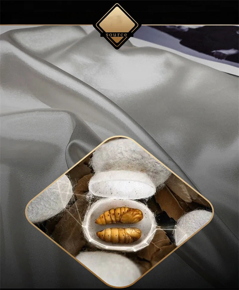 Luxurious burgundy mulberry silk bedding set for bedroom duvet cover