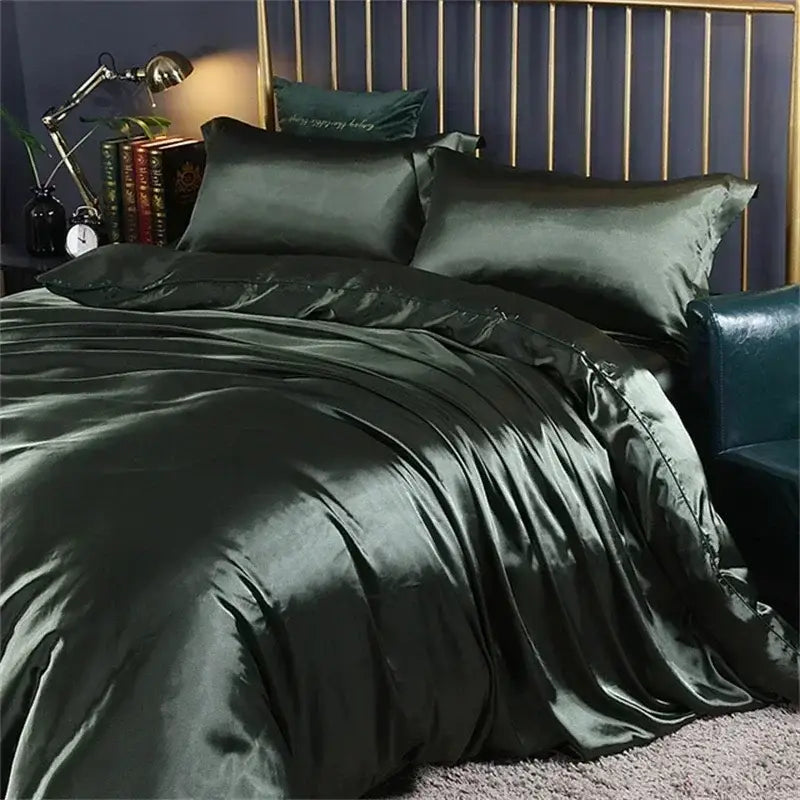 Luxurious yellow mulberry silk bedding set – bedroom duvet cover