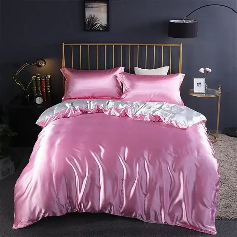 Luxurious gold mulberry silk bedding set bedroom duvet cover
