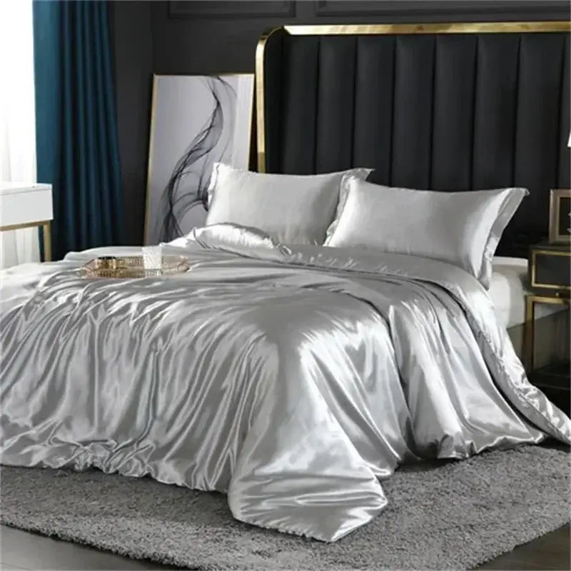 Luxurious yellow mulberry silk bedding set – bedroom duvet cover