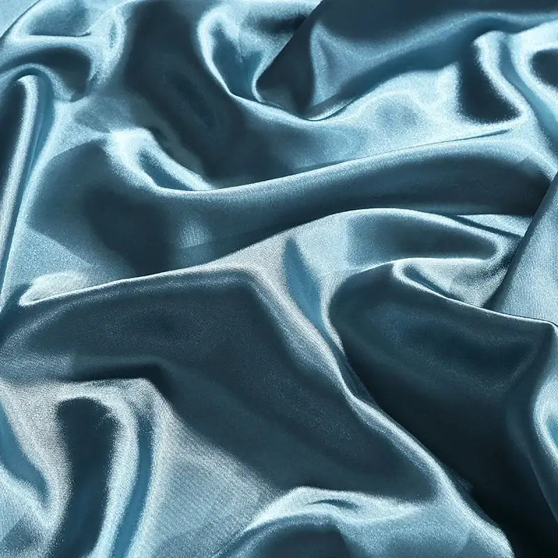 Luxurious dark gray satin duvet cover set bedroom 3 pcs duvet cover