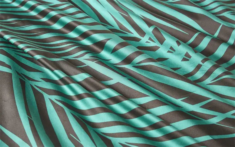 Luxury teal & brown egyptian cotton duvet cover bedroom bedding set