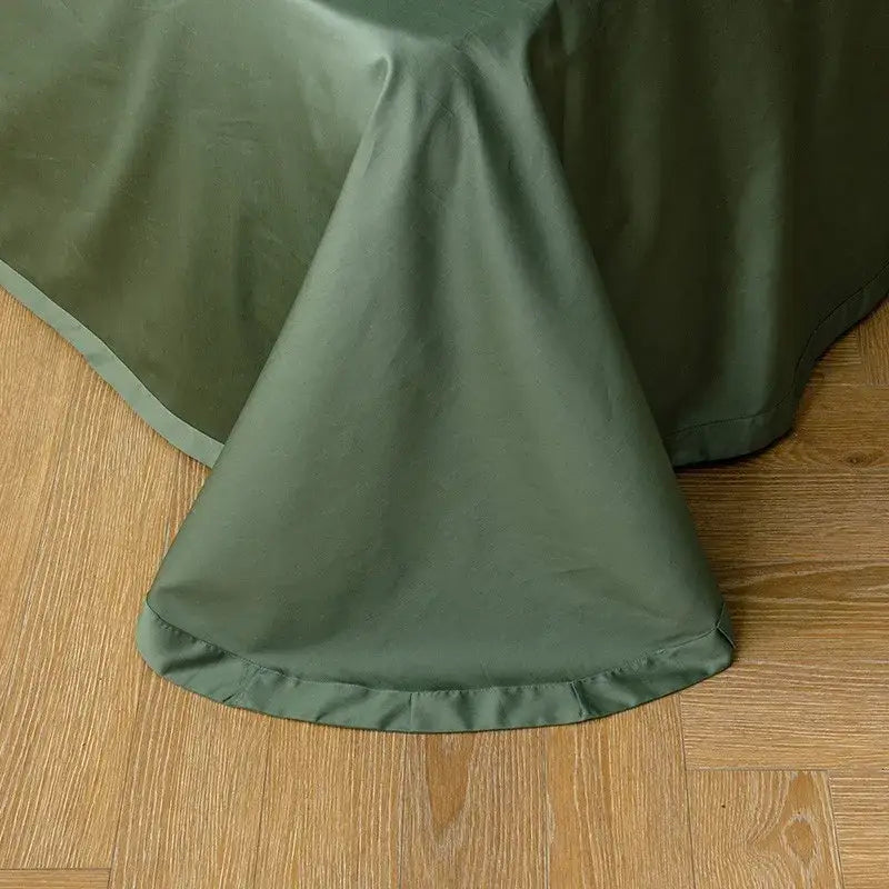 Luxury teal & brown egyptian cotton duvet cover bedroom bedding set