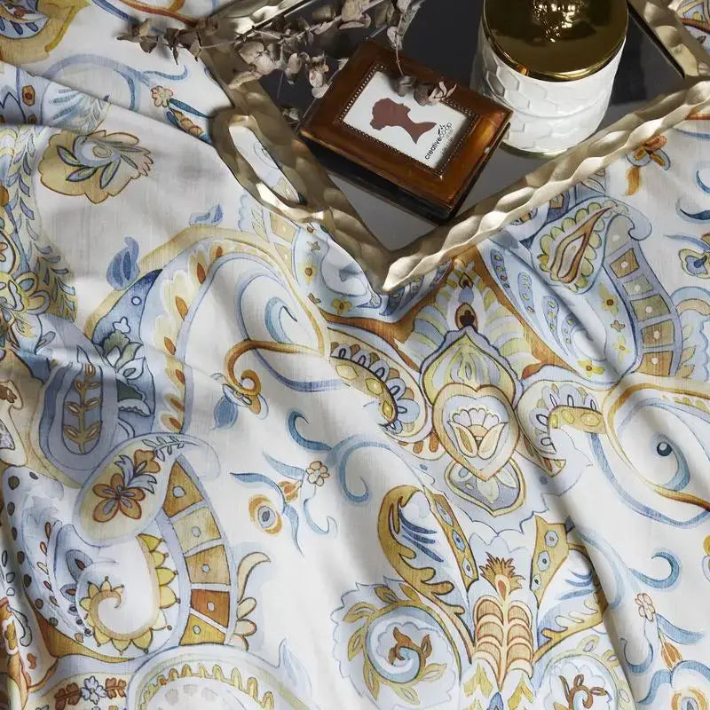 Navy blue feather egyptian cotton duvet cover set bedroom bedding