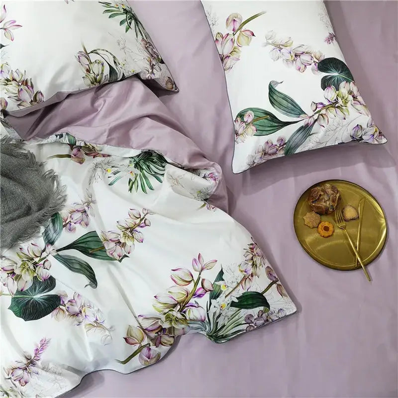Luxury navy & gold egyptian cotton quilted bedding set bedroom