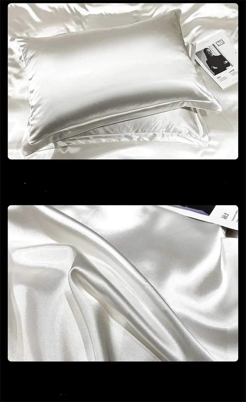 Luxury chocolate brown mulberry silk bedding set bedroom sheets